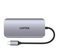 UNITEK Hub USB-C 5Gbps, 2x HDMI 4K,czytnik SD, RJ-45, PD 100W D1122A01 - 1272536 - zdjęcie 3